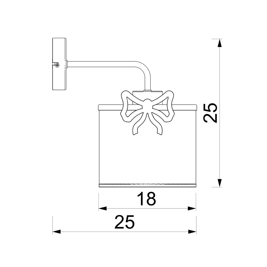 Candeeiro de parede para crianças SWEET 1xE27/15W/230V branco/vermelho/arco