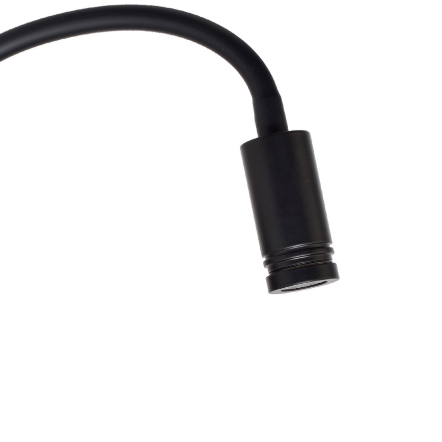 Candeeiro de parede pequeno e flexível LED BASE 1xLED/8W+1xLED/2W/230V preto/prata