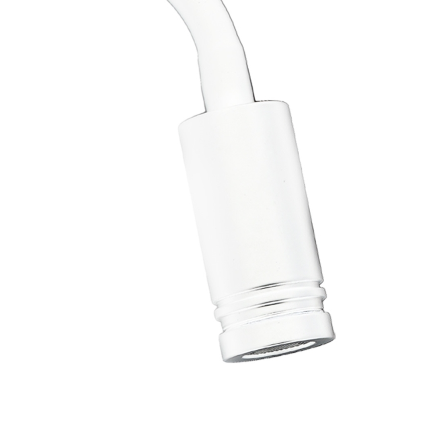 Candeeiro de parede pequeno e flexível LED com entrada USB BASE 1xLED/8W+1xLED/2W/230V branco/prateado