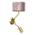 Candeeiro de parede pequeno ZIGGY 1xE27/40W/230V + 1xGU10/MR11/7W rosa/dourado