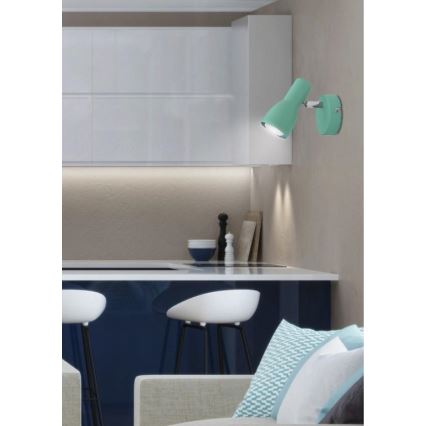 Candeeiro de parede PICARDO 1xE14/40W/230V turquesa