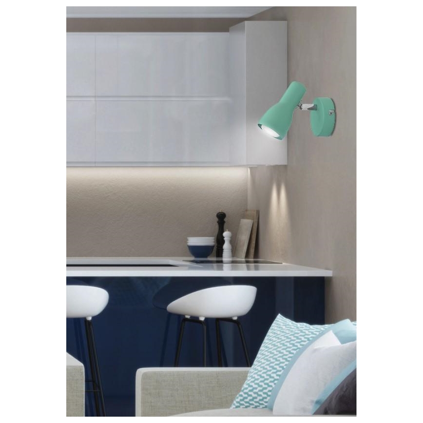 Candeeiro de parede PICARDO 1xE14/40W/230V turquesa