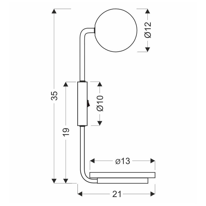 Candeeiro de parede PONIO 1xG9/25W/230V preto/faia