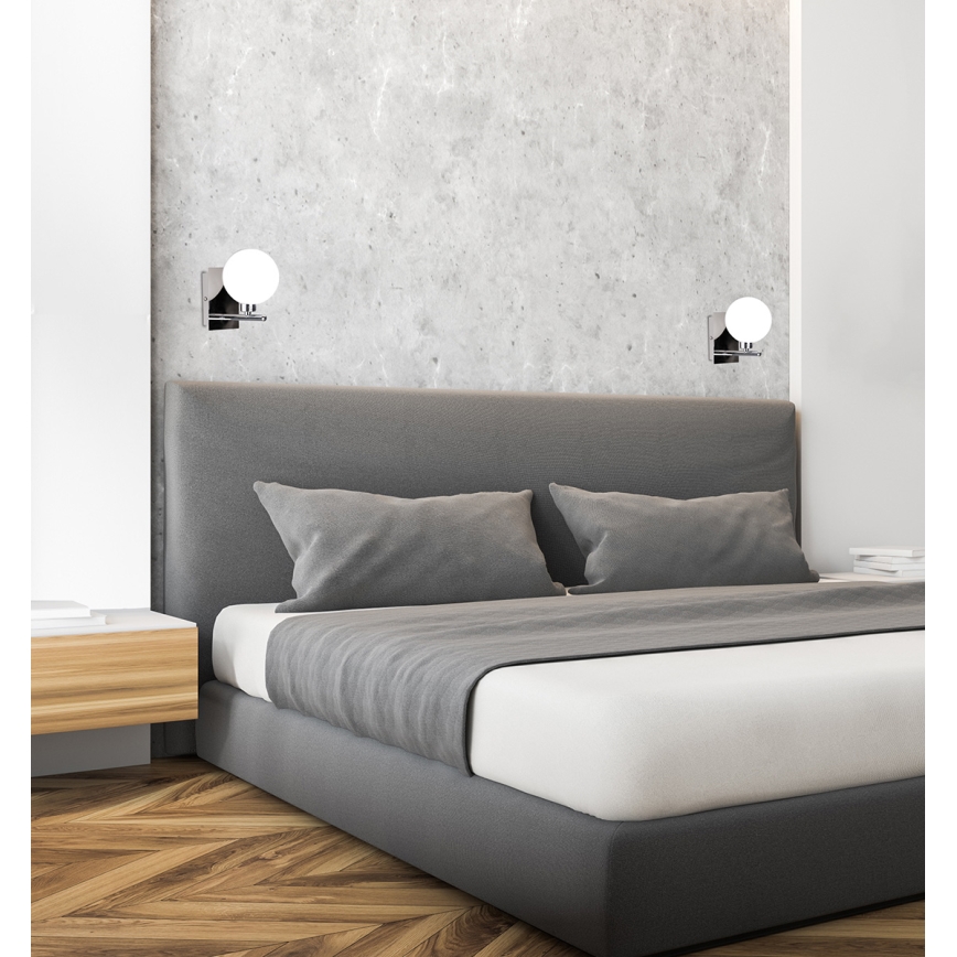 Candeeiro de parede RAISA 1xG9/40W/230V cromado brilhante
