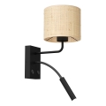 Candeeiro de parede RATTAN 1xE27/60W+1xG9/8W/230V vime
