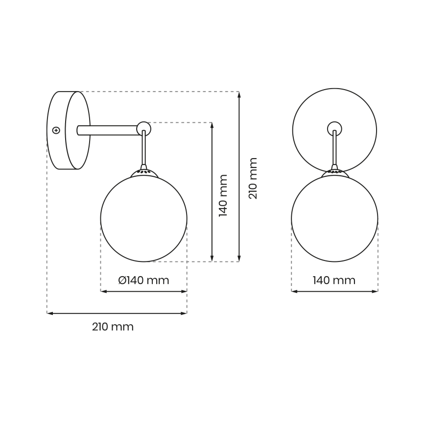 Candeeiro de parede REFLEX 1xE14/40W/230V