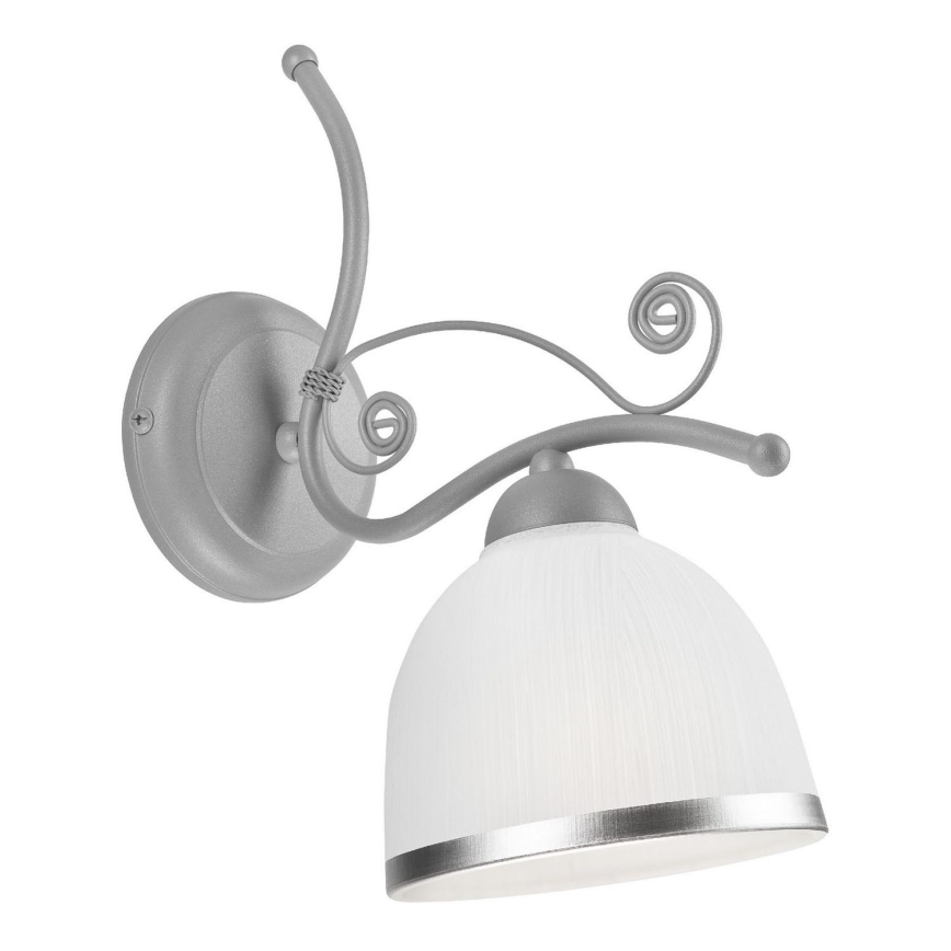 Candeeiro de parede RETRO II 1xE27/60W/230V prateado
