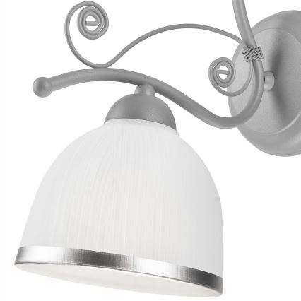 Candeeiro de parede RETRO II 1xE27/60W/230V prateado