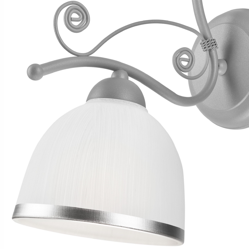 Candeeiro de parede RETRO II 1xE27/60W/230V prateado