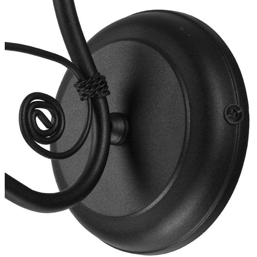 Candeeiro de parede RETRO II 1xE27/60W/230V preto mate