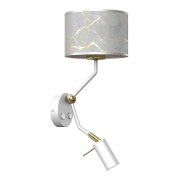 Candeeiro de parede SENSO 1xE27/40W/230V + 1xGU10/MR11/7W branco