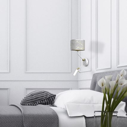 Candeeiro de parede SENSO 1xE27/40W/230V + 1xGU10/MR11/7W branco