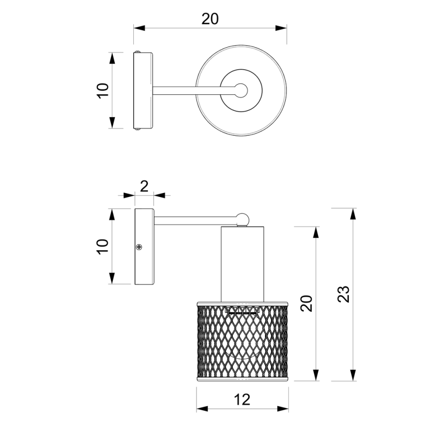 Candeeiro de parede SOBRESA 1xE27/60W/230V preto/madeira