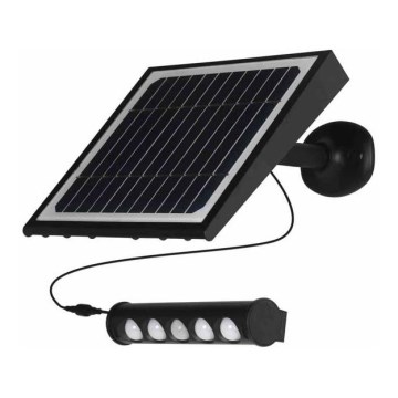 Candeeiro de parede solar LED com sensor LED/8W/3,7V 4000 mAh 4000K IP65