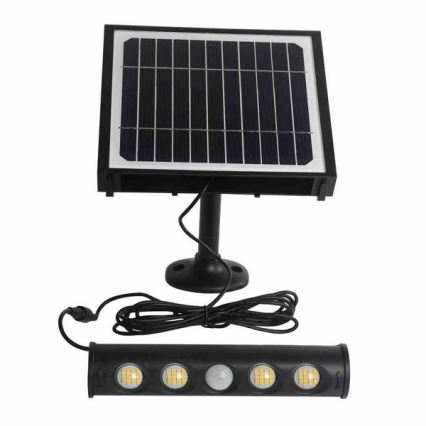 Candeeiro de parede solar LED com sensor LED/8W/3,7V 4000 mAh 4000K IP65