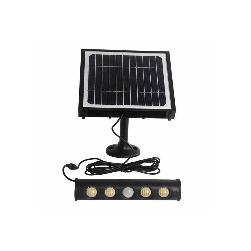 Candeeiro de parede solar LED com sensor LED/8W/3,7V 4000 mAh 4000K IP65