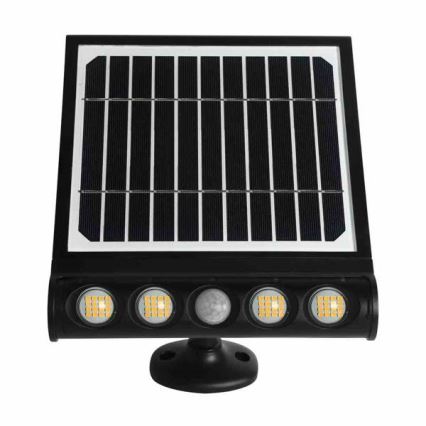Candeeiro de parede solar LED com sensor LED/8W/3,7V 4000 mAh 4000K IP65