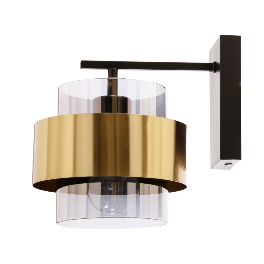 Candeeiro de parede SPIEGA 1xE27/60W/230V dourada/preto