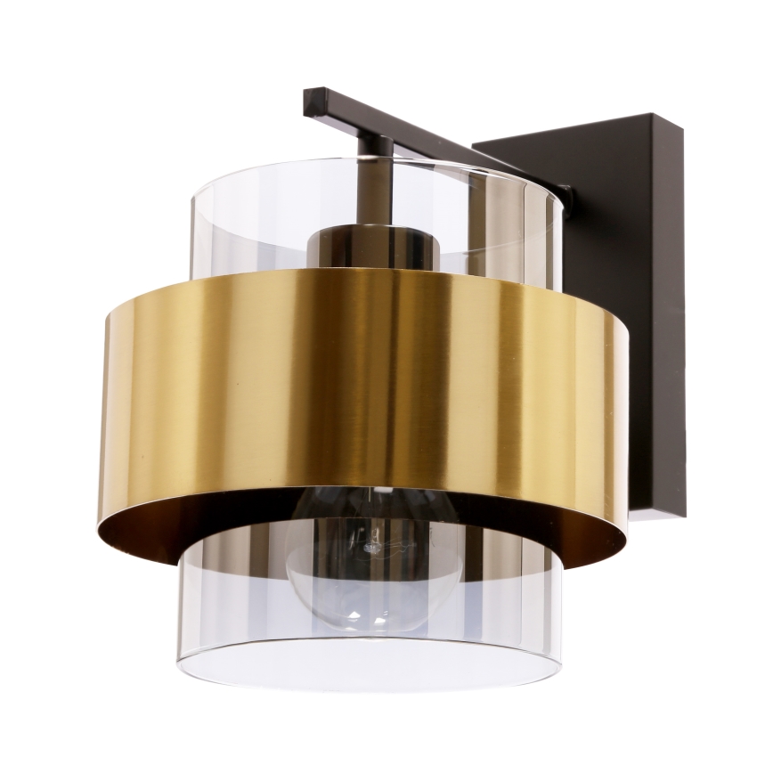 Candeeiro de parede SPIEGA 1xE27/60W/230V dourada/preto