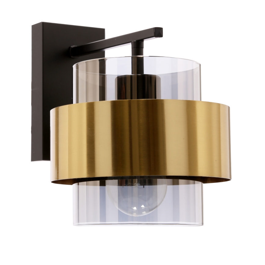 Candeeiro de parede SPIEGA 1xE27/60W/230V dourada/preto