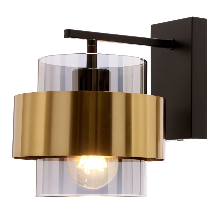 Candeeiro de parede SPIEGA 1xE27/60W/230V dourada/preto