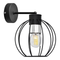 Candeeiro de parede STARLIGHT 1xE27/15W/230V preto/prateado