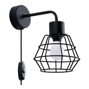 Candeeiro de parede SUBA 1xE27/15W/230V preto
