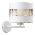 Candeeiro de parede TAGO 1xE27/15W/230V branco/dourado