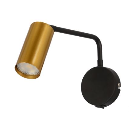 Candeeiro de parede TINA 1xGU10/15W/230V preto/dourado