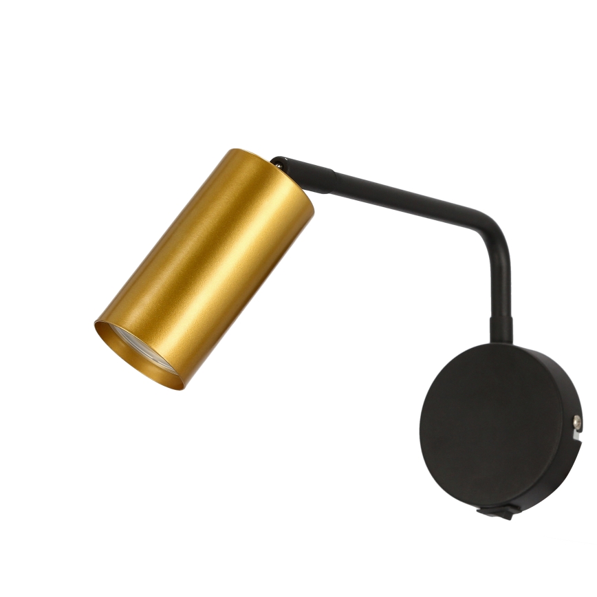 Candeeiro de parede TINA 1xGU10/15W/230V preto/dourado