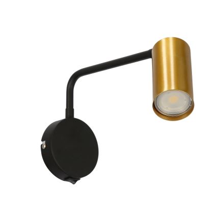 Candeeiro de parede TINA 1xGU10/15W/230V preto/dourado