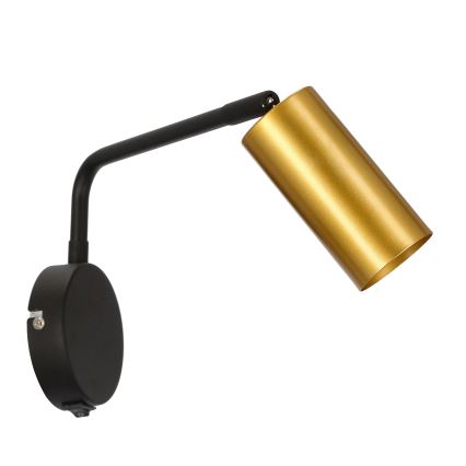 Candeeiro de parede TINA 1xGU10/15W/230V preto/dourado