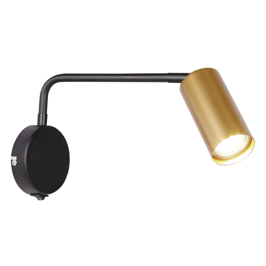 Candeeiro de parede TINA 1xGU10/15W/230V preto/dourado