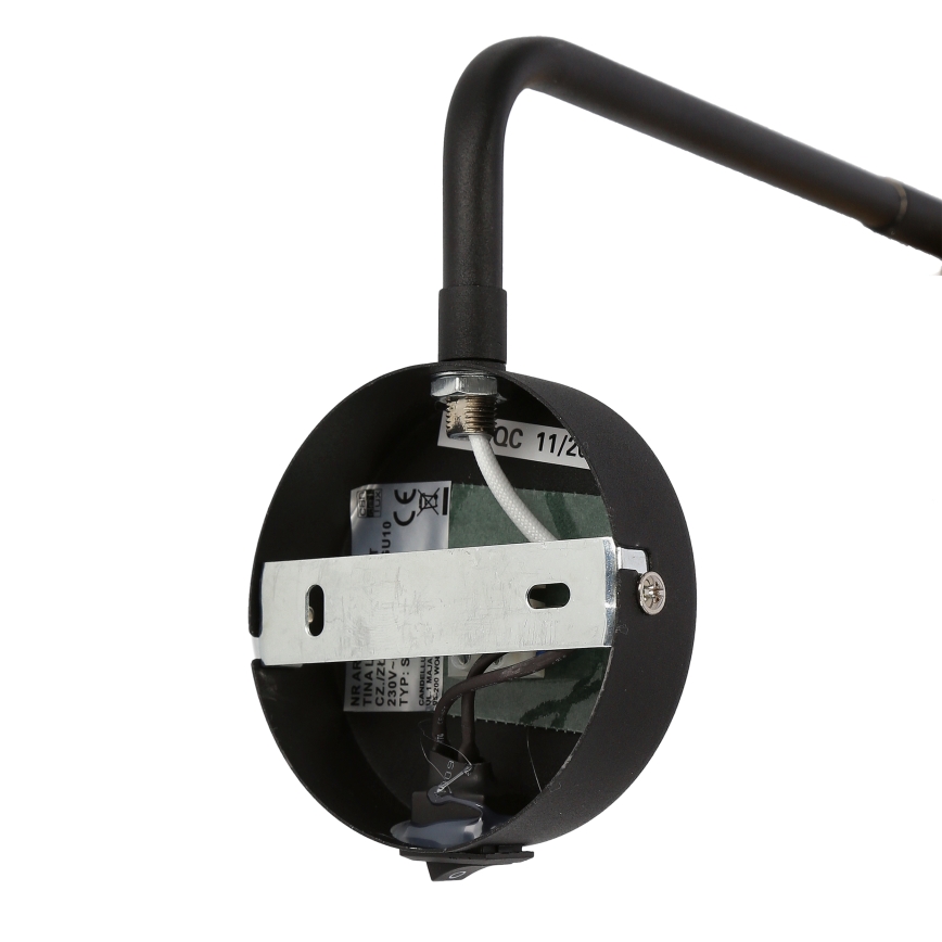 Candeeiro de parede TINA 1xGU10/15W/230V preto/dourado