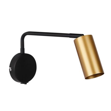 Candeeiro de parede TINA 1xGU10/15W/230V preto/dourado