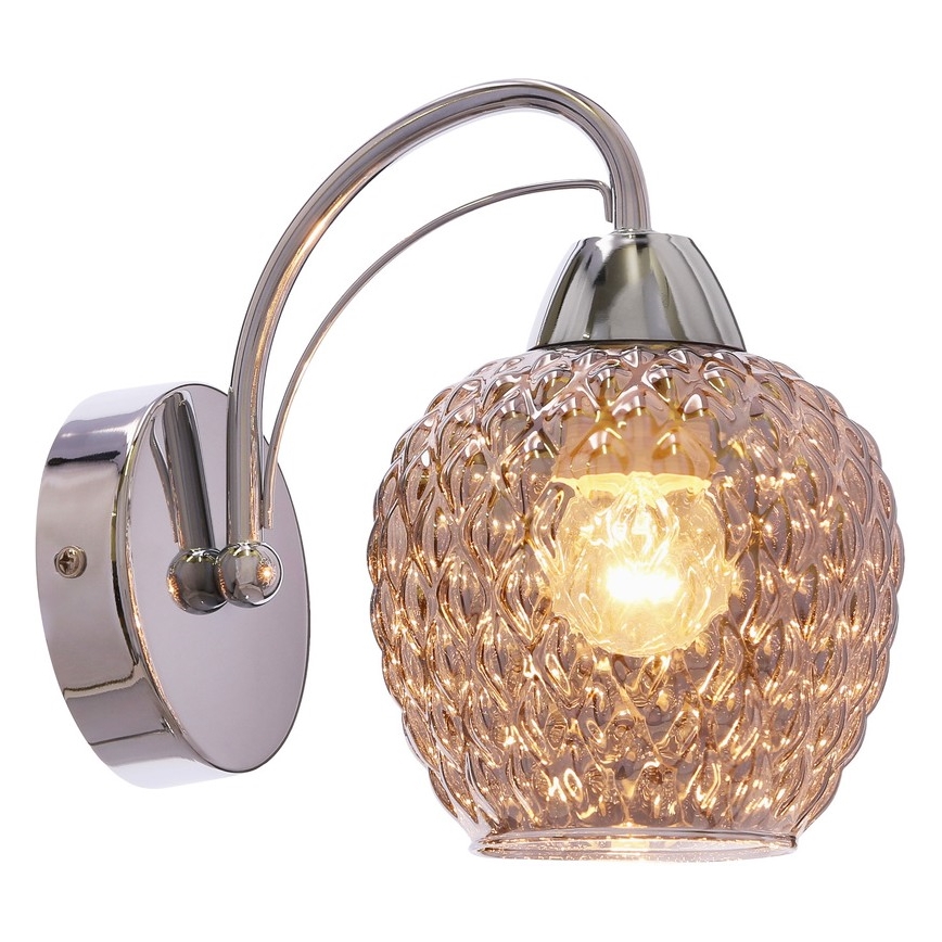 Candeeiro de parede TOBIAS 1xE27/40W/230V cromado brilhante
