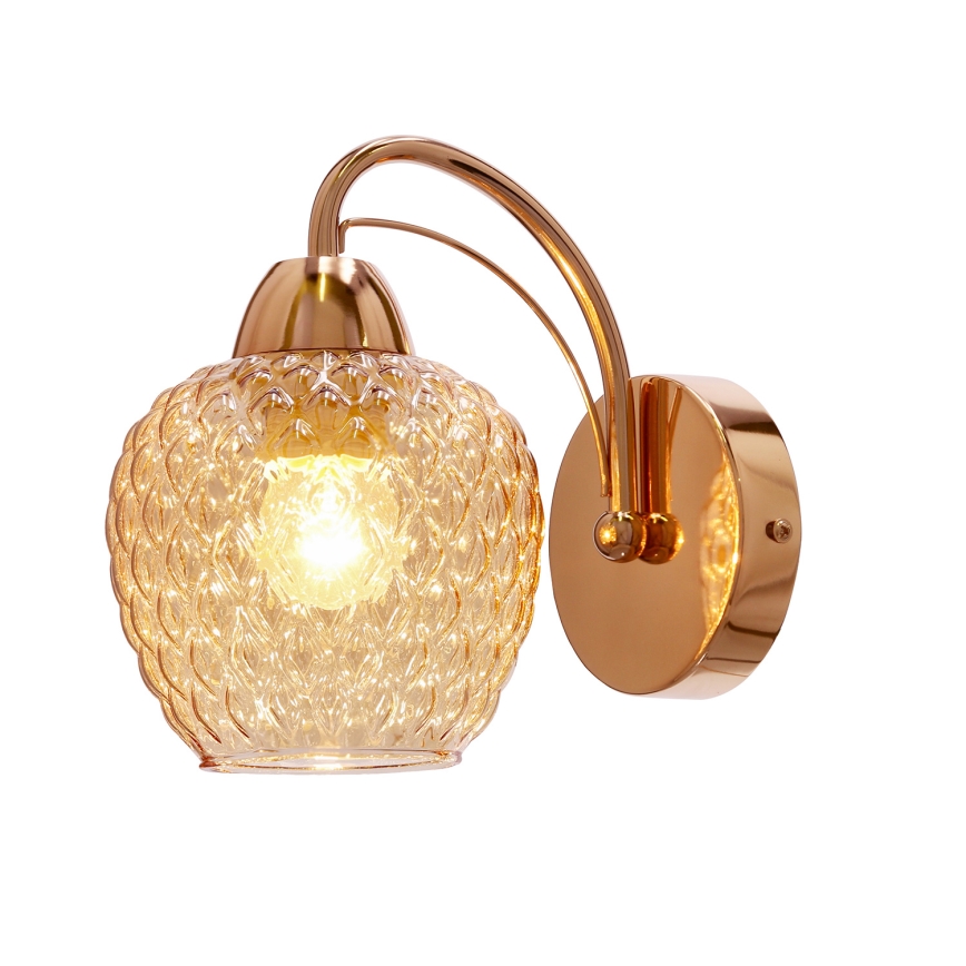 Candeeiro de parede TOBIAS 1xE27/40W/230V Rosa dourado