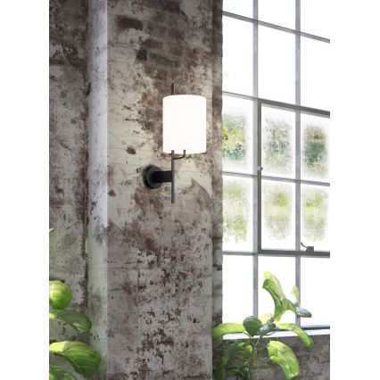 Candeeiro de parede TOKYO 1xE27/40W/230V preto/branco