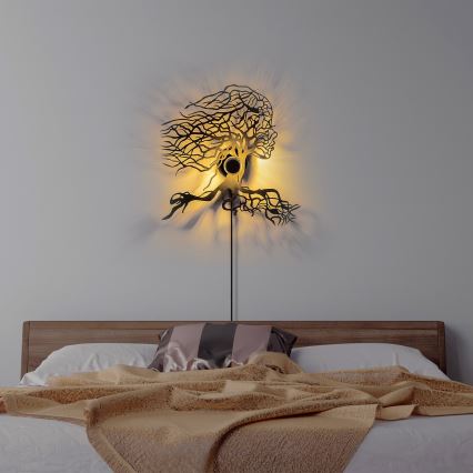Candeeiro de parede TREE WOMAN 1xE27/40W/230V preto