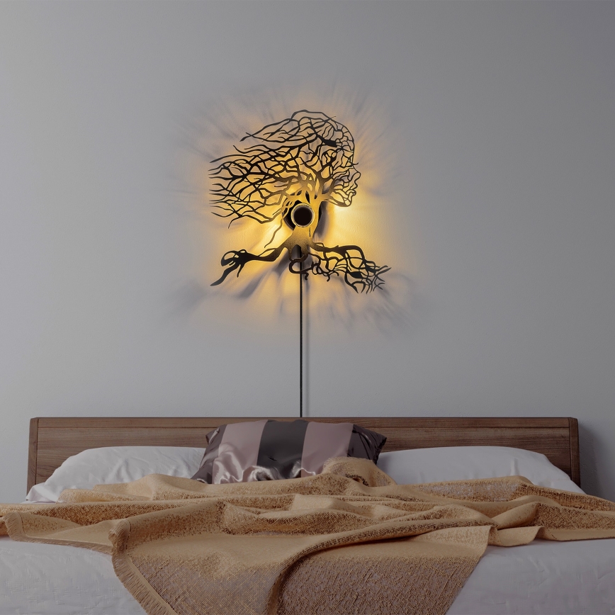 Candeeiro de parede TREE WOMAN 1xE27/40W/230V preto