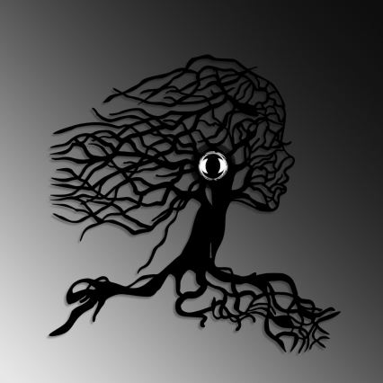 Candeeiro de parede TREE WOMAN 1xE27/40W/230V preto