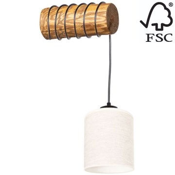 Candeeiro de parede TRENO 1xE27/25W/230V pinho – FSC certificado