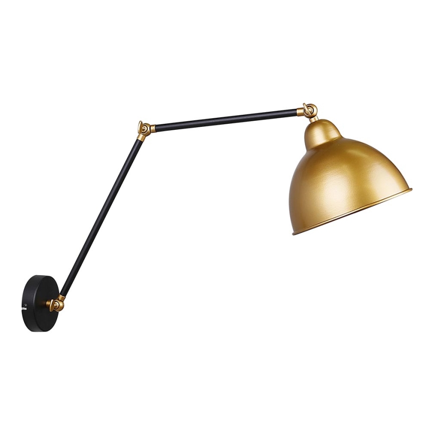 Candeeiro de parede TRUCK 1xE27/40W/230V dourado/preto