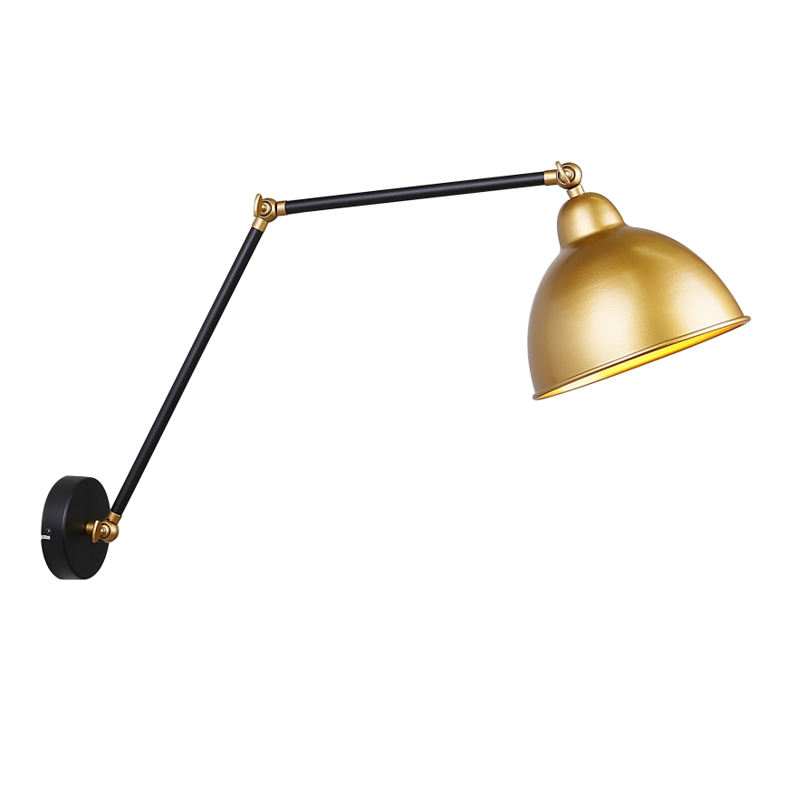 Candeeiro de parede TRUCK 1xE27/40W/230V dourado/preto