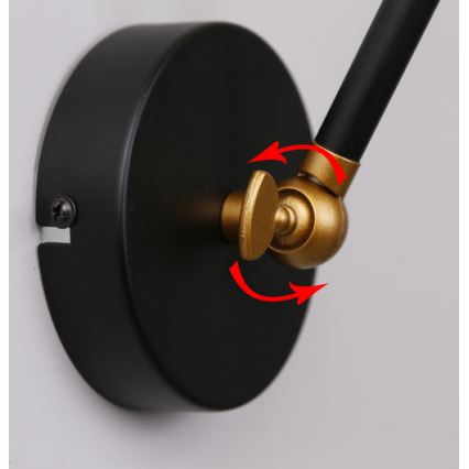 Candeeiro de parede TRUCK 1xE27/40W/230V dourado/preto