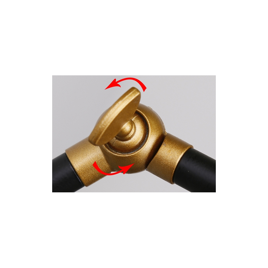 Candeeiro de parede TRUCK 1xE27/40W/230V dourado/preto