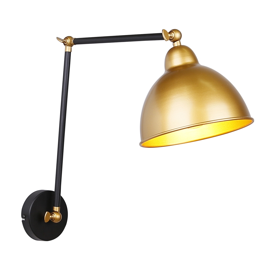Candeeiro de parede TRUCK 1xE27/40W/230V dourado/preto