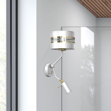 Candeeiro de parede ULTIMO 1xE27/40W/230V + 1xGU10/MR11/7W branco