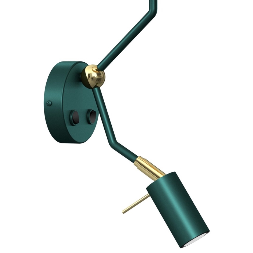 Candeeiro de parede VERDE 1xE27/60W/230V + 1xGU10-MR11/7W verde