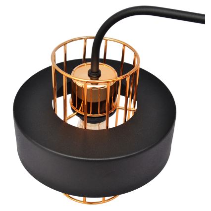 Candeeiro de parede VOLTA 1xE27/15W/230V 34 cm preto/dourado